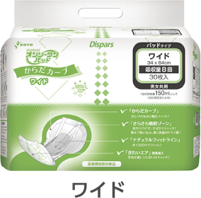 1200ml 8回分 オンリーワンパッド からだカーブ ワイド 30枚【内側パッド】